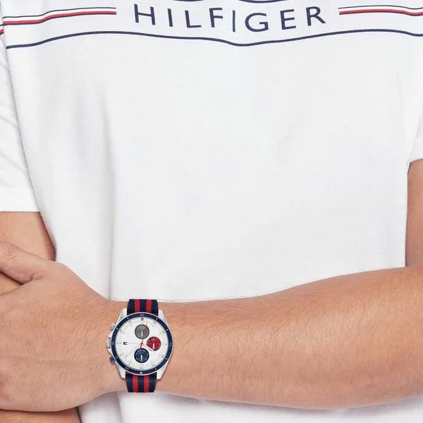 Tommy Hilfiger White Dial Quartz Analog Watch for Men neth1792035 - KRISHNA WATCH COMPANY