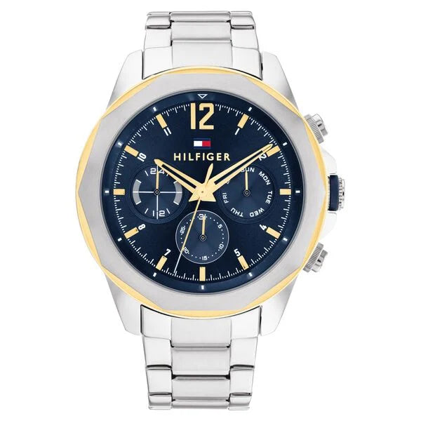 Tommy Hilfiger Blue Dial Silver Stainless Steel Strap Watch for Men - TH1792059 - KRISHNA WATCH COMPANY