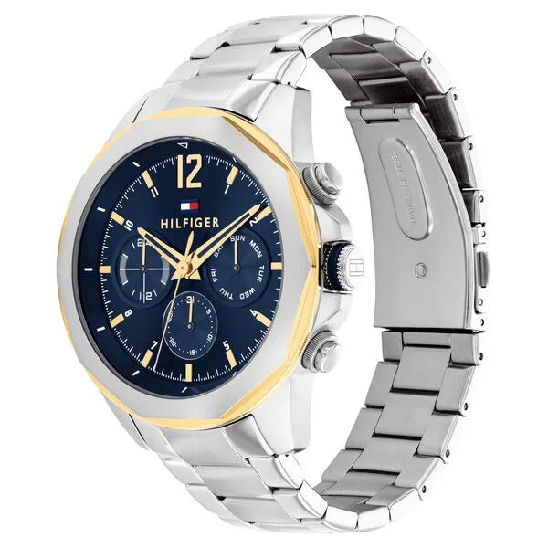 Tommy Hilfiger Blue Dial Silver Stainless Steel Strap Watch for Men - TH1792059 - KRISHNA WATCH COMPANY