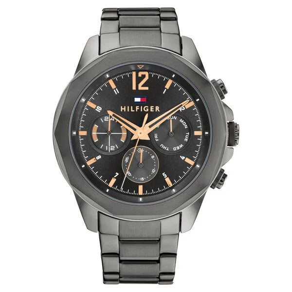 Tommy Hilfiger Grey Dial Grey Stainless Steel Strap Watch for Men th1792061 - KRISHNA WATCH COMPANY