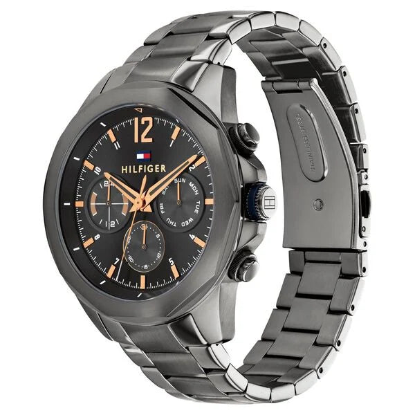Tommy Hilfiger Grey Dial Grey Stainless Steel Strap Watch for Men th1792061 - KRISHNA WATCH COMPANY