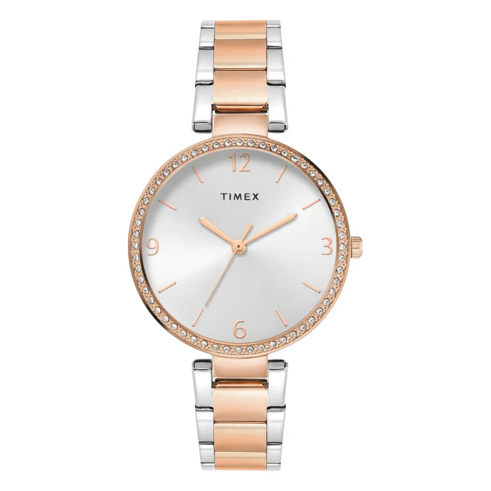 Timex Silver Dial Women's Watch - TWEL18720 - KRISHNA WATCH COMPANY