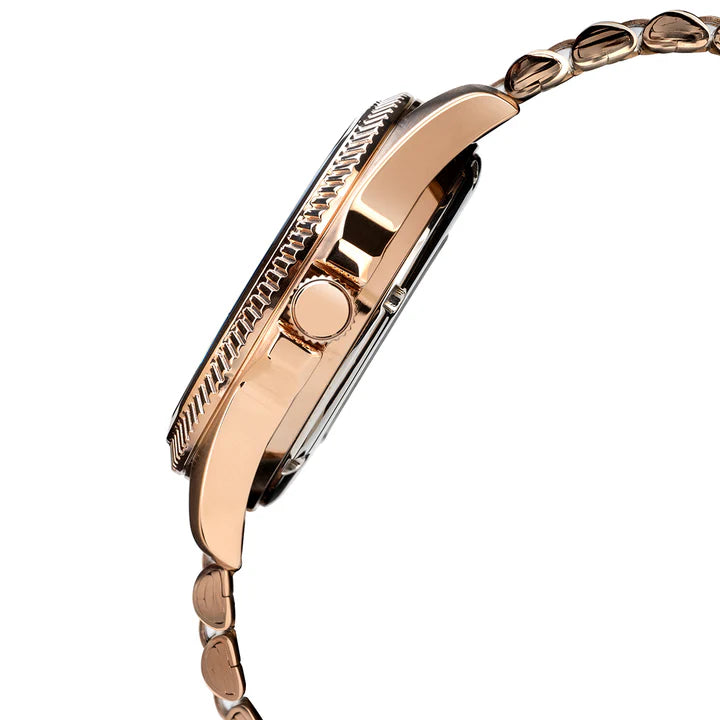 Alba Copper Bezel With Teal Sunray Dial Automatic Watch AL4780X1 - KRISHNA WATCH COMPANY