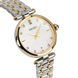 Seiko Ladies Two-tone Watch with Mother of Pearl Dial and Diamonds - HGH007P1