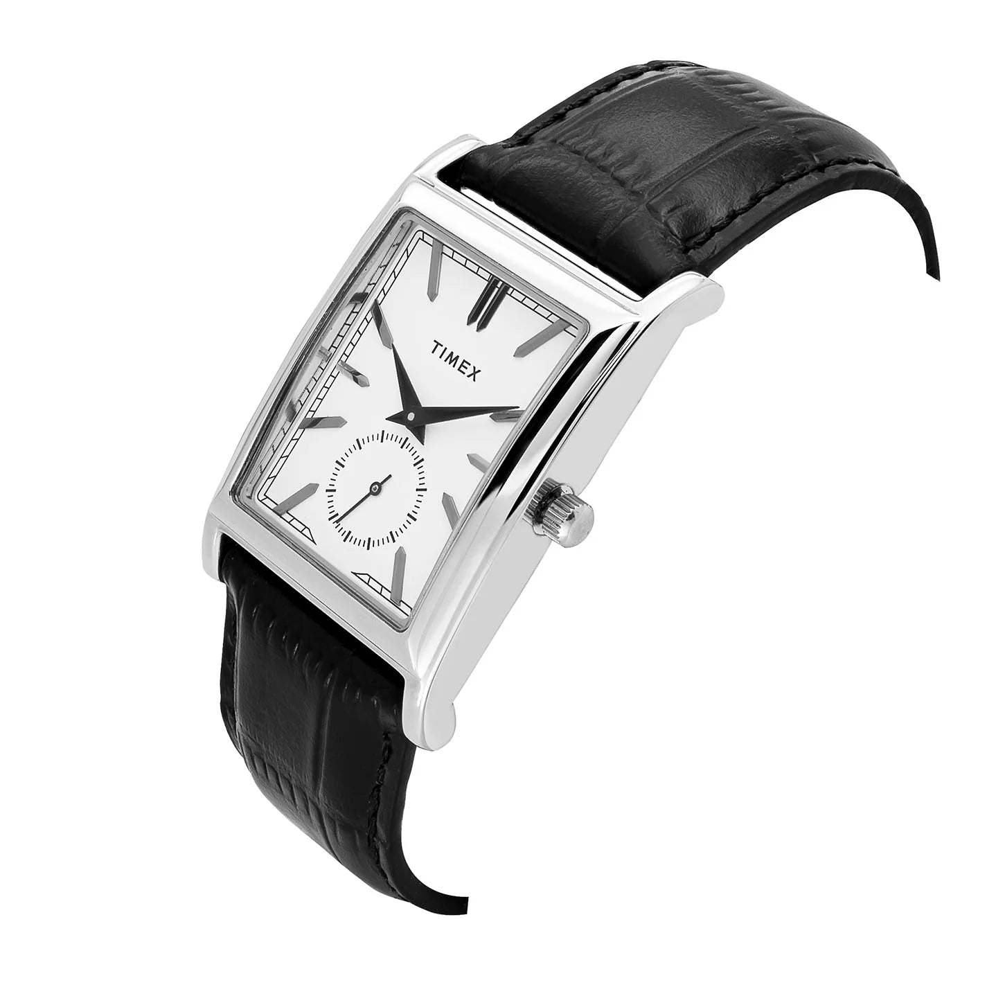 Timex Rene Retro White Glossy Dial Men's Watch - TW000L522 - KRISHNA WATCH COMPANY