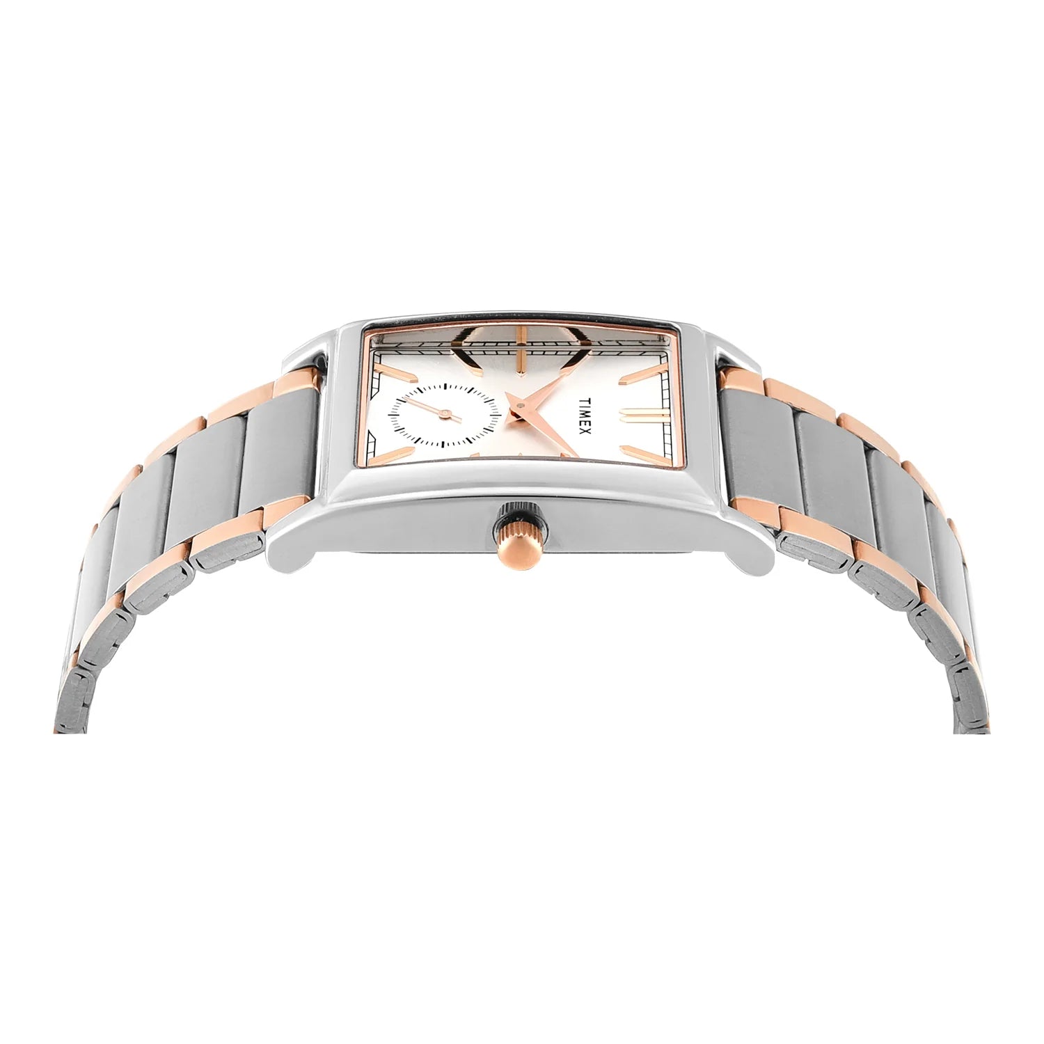 TIMEX Silver Tone Rectangle Dial Analog Men's Watch - TW000L525 - KRISHNA WATCH COMPANY