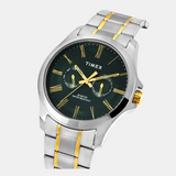 Timex Men Analaog Green Round Brass Dial Watch - TW000X130
