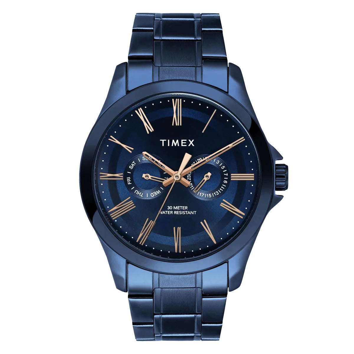 Timex Men Blue Round Dial Analog Watch - TW000X137 - KRISHNA WATCH COMPANY