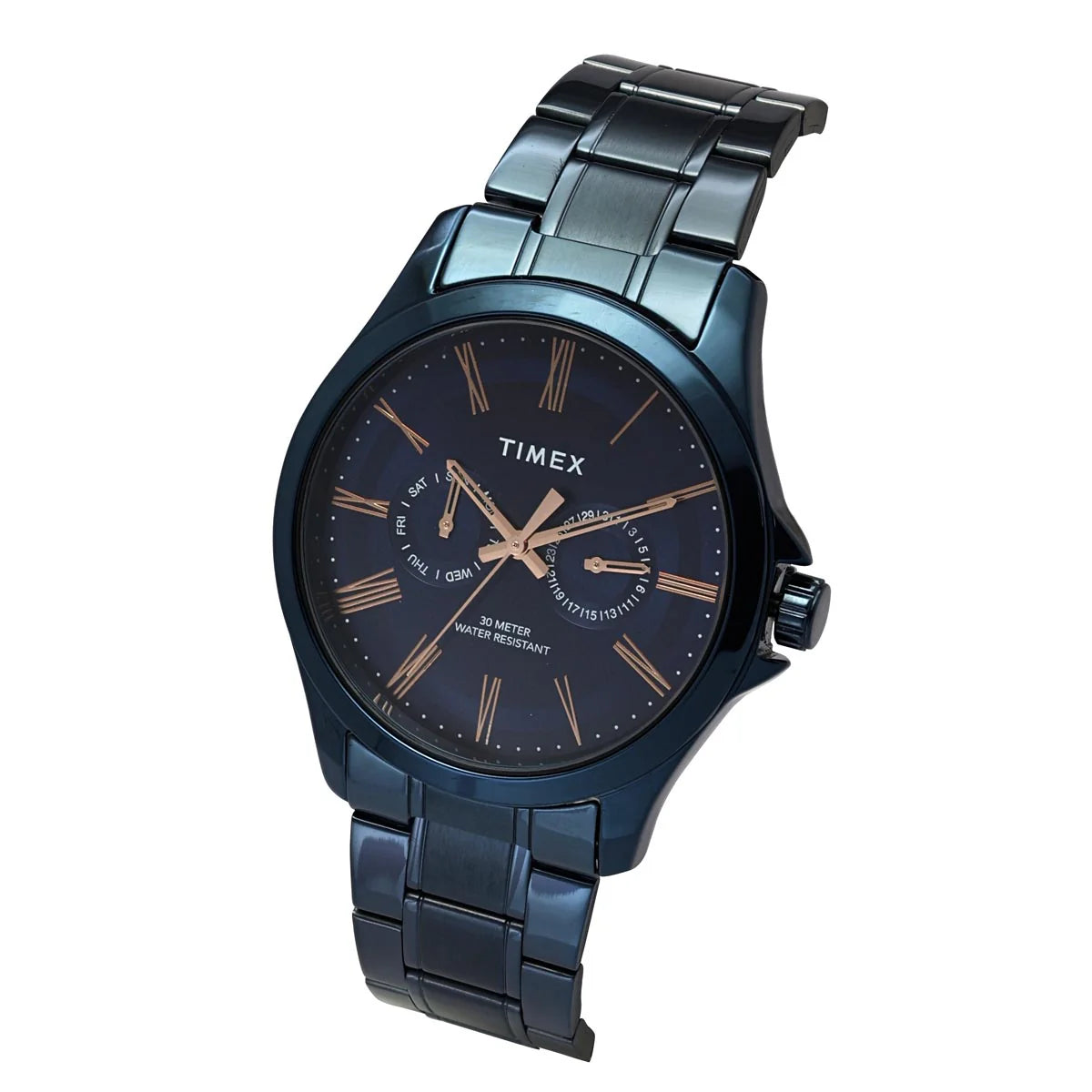 Timex Men Blue Round Dial Analog Watch - TW000X137 - KRISHNA WATCH COMPANY