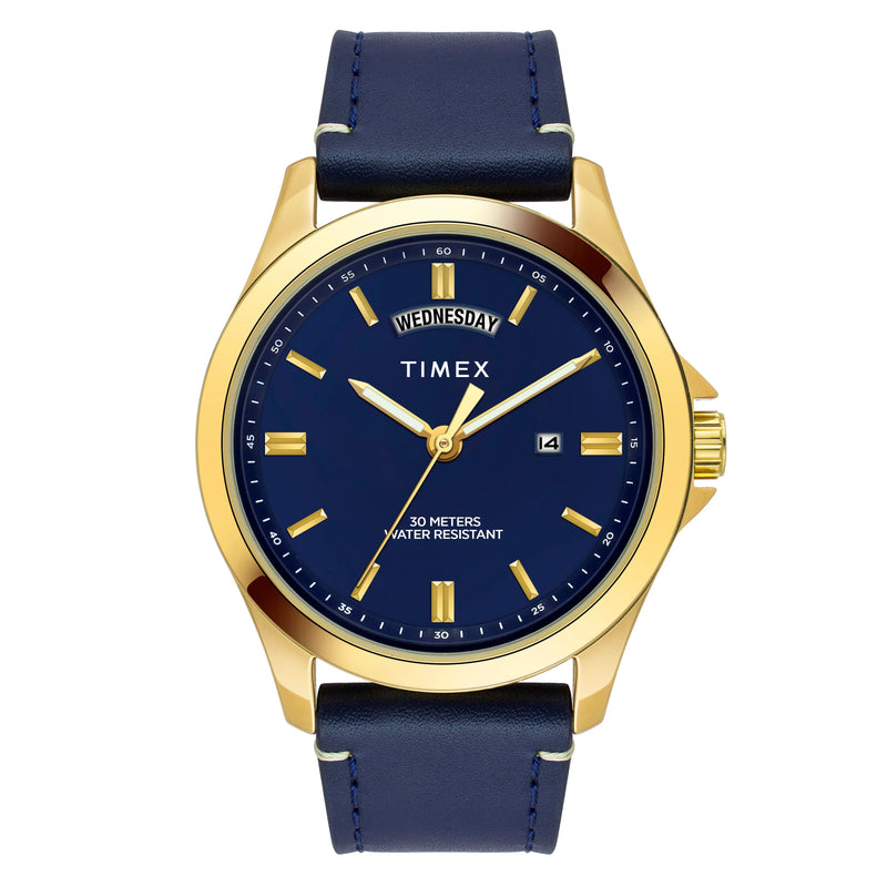 TIMEX Men Blue Round Dial Analog Watch - TW000X140