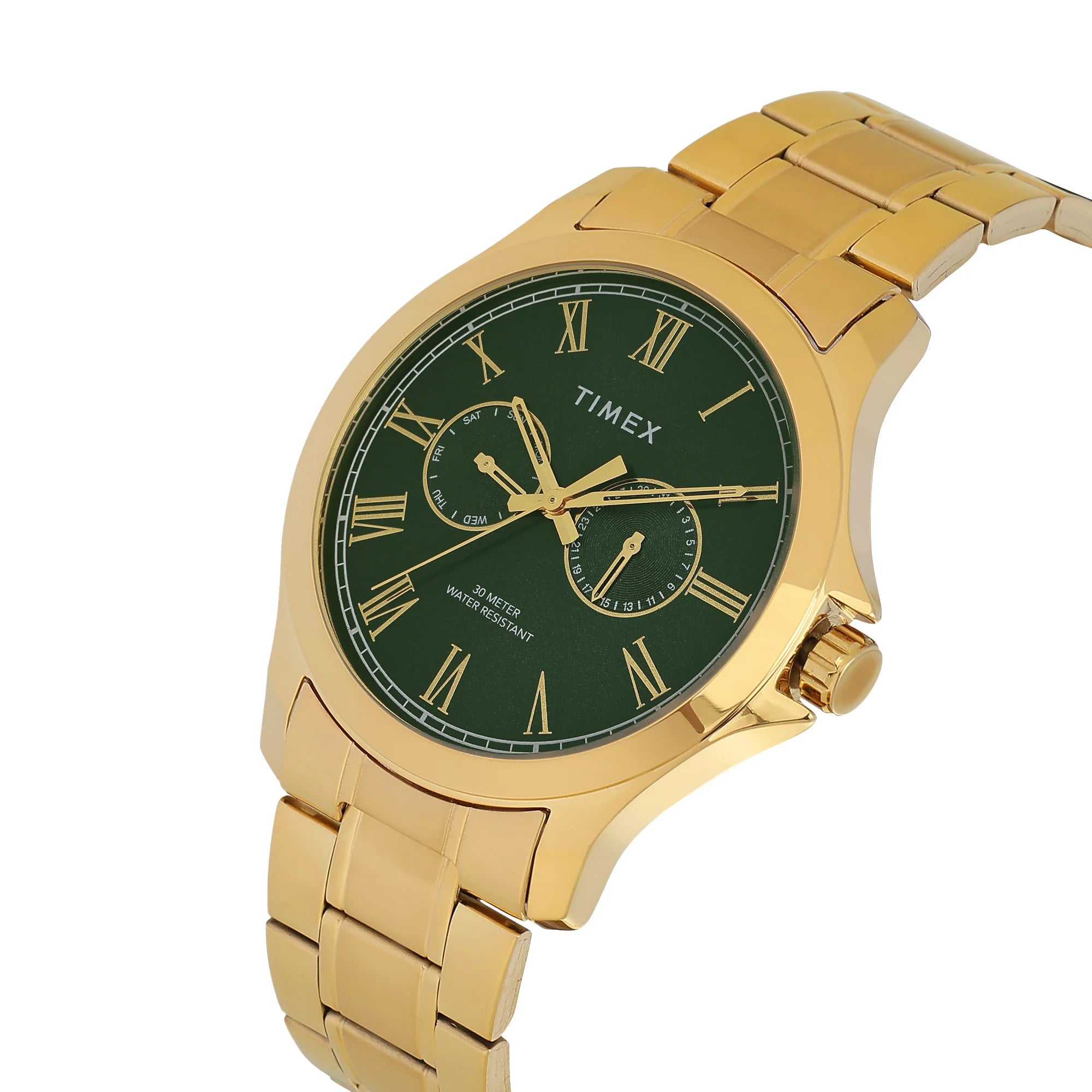 Timex Full Roman Green Dial Astrological Men's Watch - TW000X142 - KRISHNA WATCH COMPANY