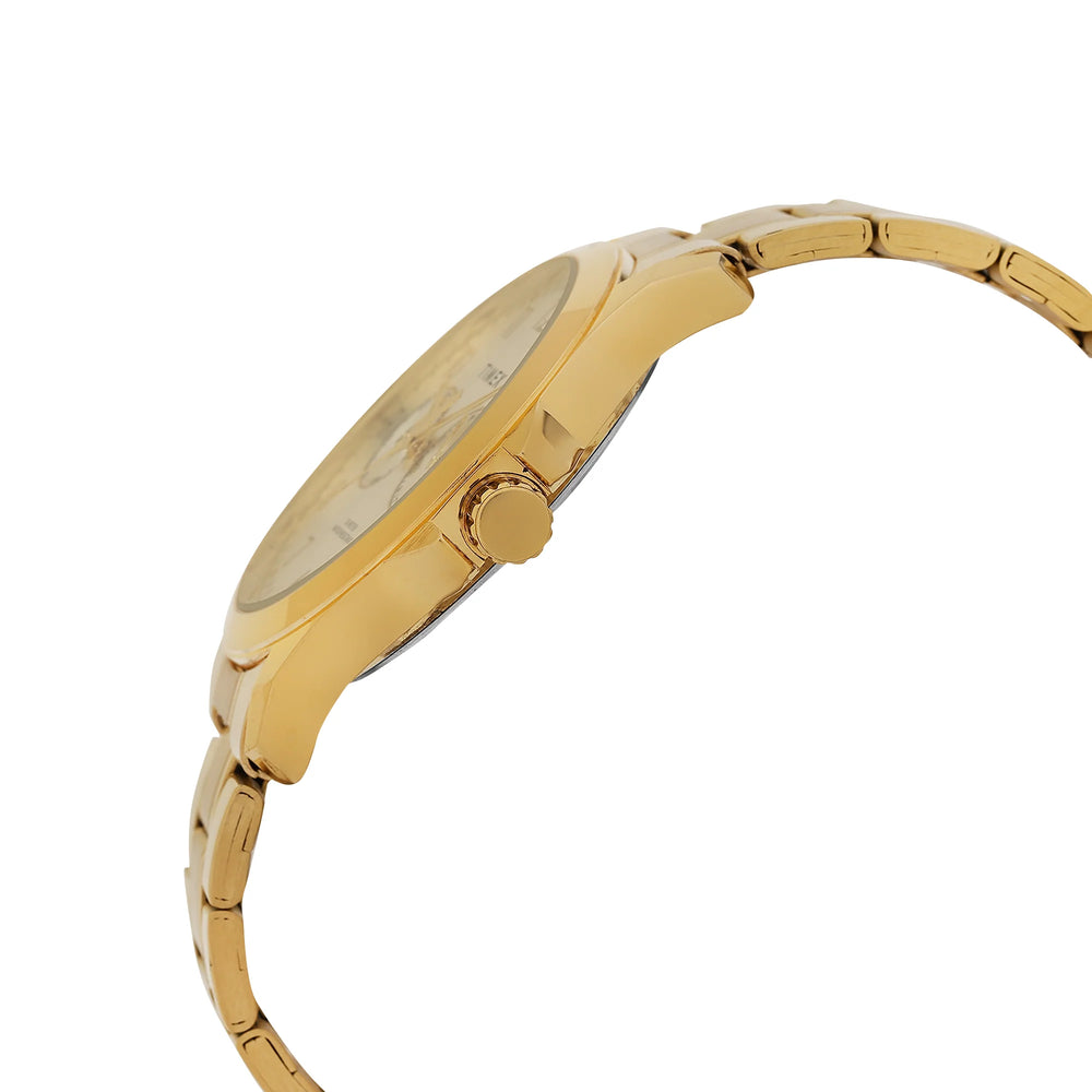 Timex Men Champagne Round Dial Analog Watch - TW000X143 - KRISHNA WATCH COMPANY