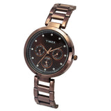 Timex Women Brown Round Dial Analog Watch - TW000X267 - KRISHNA WATCH COMPANY
