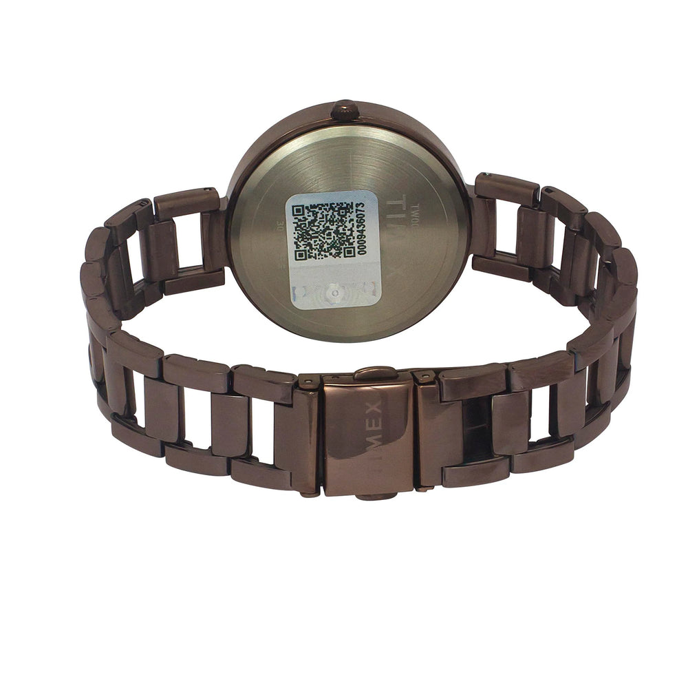 Timex Women Brown Round Dial Analog Watch - TW000X267 - KRISHNA WATCH COMPANY