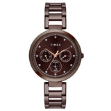 Timex Women Brown Round Dial Analog Watch - TW000X267 - KRISHNA WATCH COMPANY