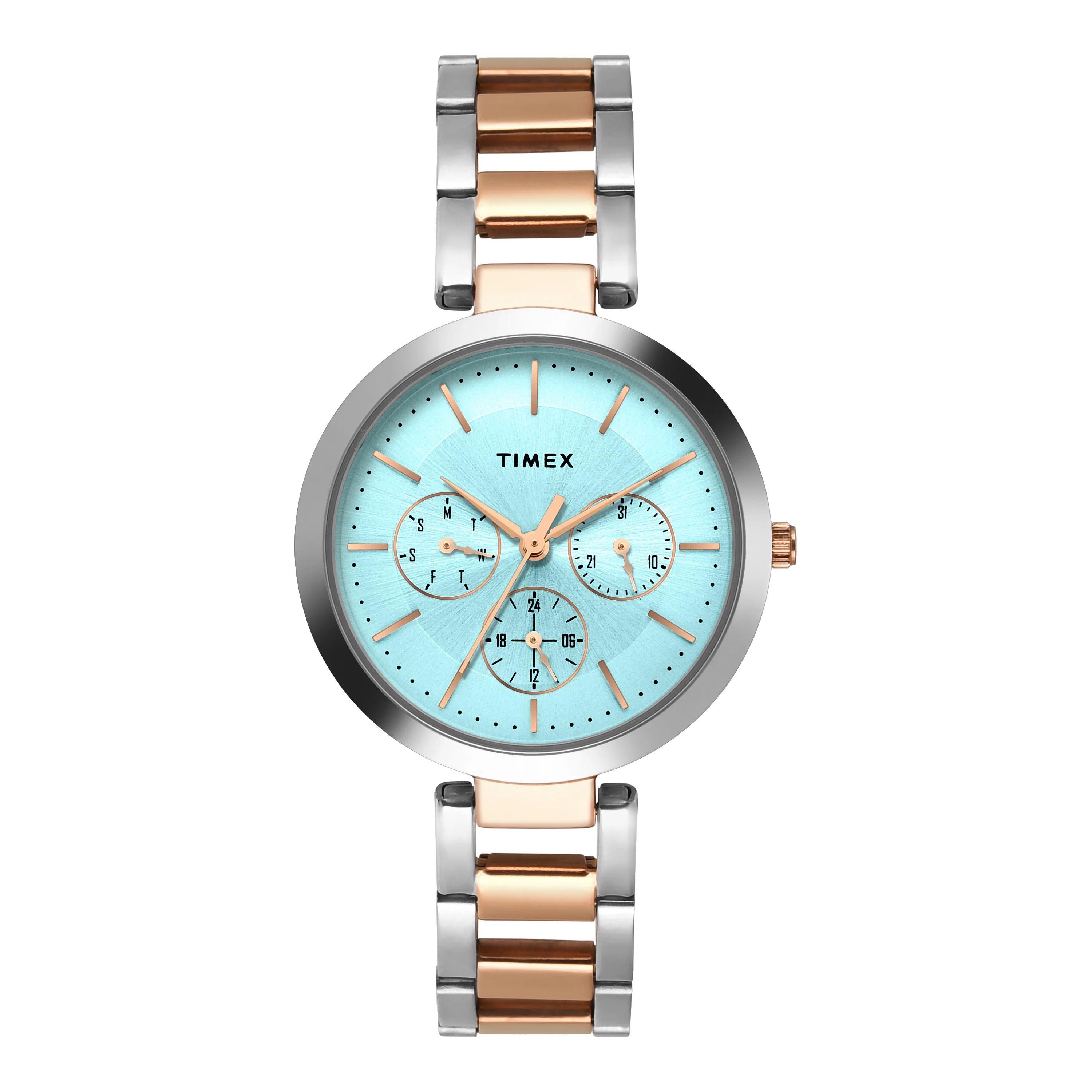 TIMEX Women Blue Round Dial Analog Watch - TW000X269 - KRISHNA WATCH COMPANY