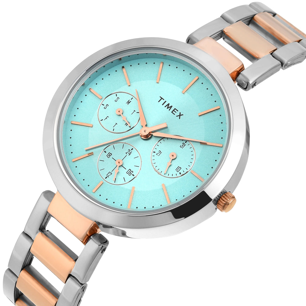 TIMEX Women Blue Round Dial Analog Watch - TW000X269 - KRISHNA WATCH COMPANY