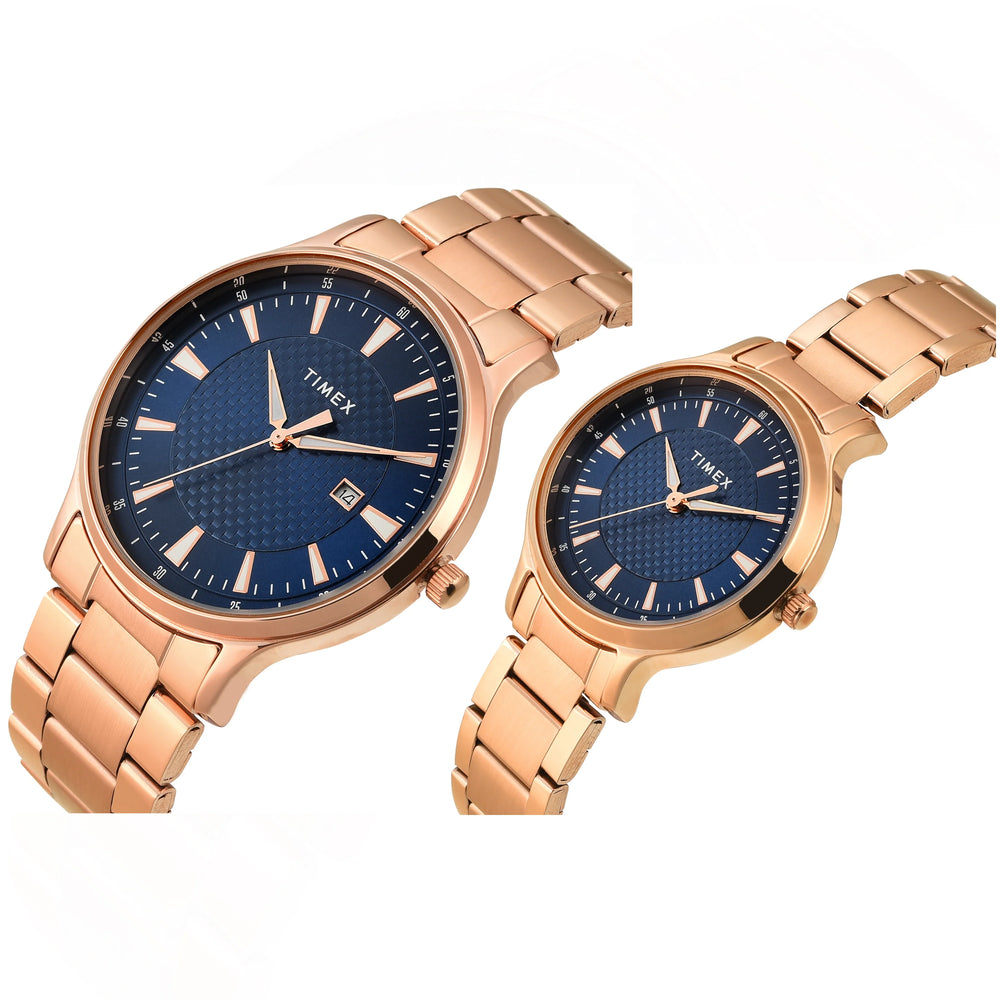 TIMEX Pairs Blue Round Dial Analog Watch - TW00PR322 - KRISHNA WATCH COMPANY
