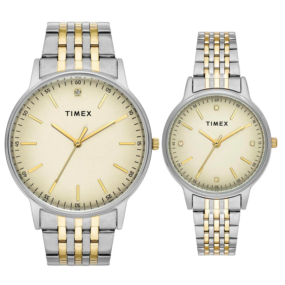 TIMEX Pairs Beige Round Dial Analog Watch - TW00PR329 - KRISHNA WATCH COMPANY