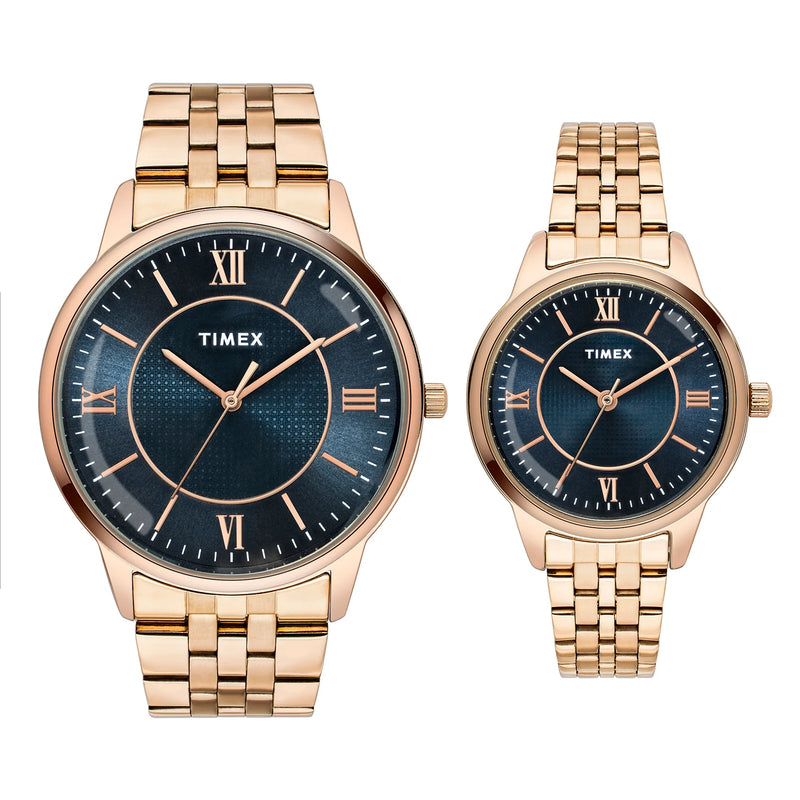 TIMEX Pairs Blue Round Dial Analog Watch - TW00PR332