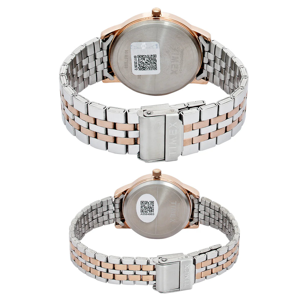 TIMEX Pairs Silver Round Dial Analog Watch - TW00PR334 - KRISHNA WATCH COMPANY