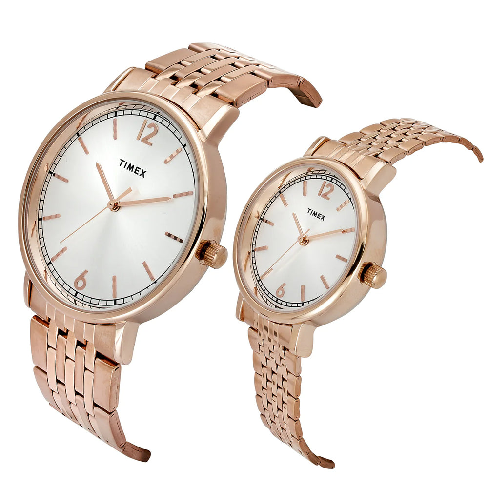TIMEX Pairs Silver Round Dial Analog Watch - TW00PR338 - KRISHNA WATCH COMPANY
