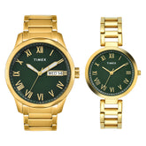 Timex Full Roman Green Dial Astrological Couple Watch TW00PR339