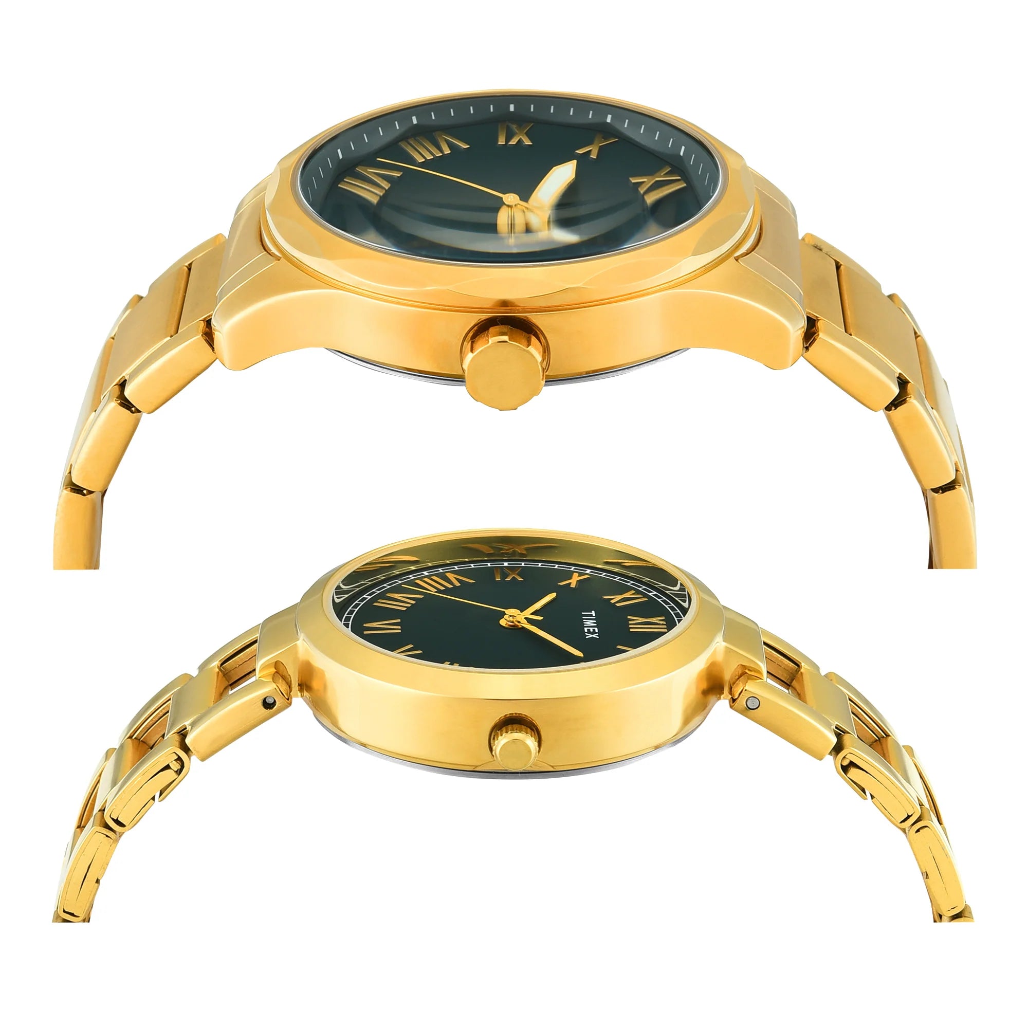 Timex Full Roman Green Dial Astrological Couple Watch - TW00PR339 - KRISHNA WATCH COMPANY
