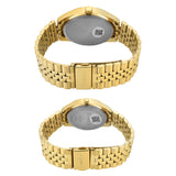 TIMEX Trendline Champagne Round Dial Analog Pair's Watch - TW00PR345