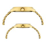 TIMEX Trendline Champagne Round Dial Analog Pair's Watch - TW00PR345