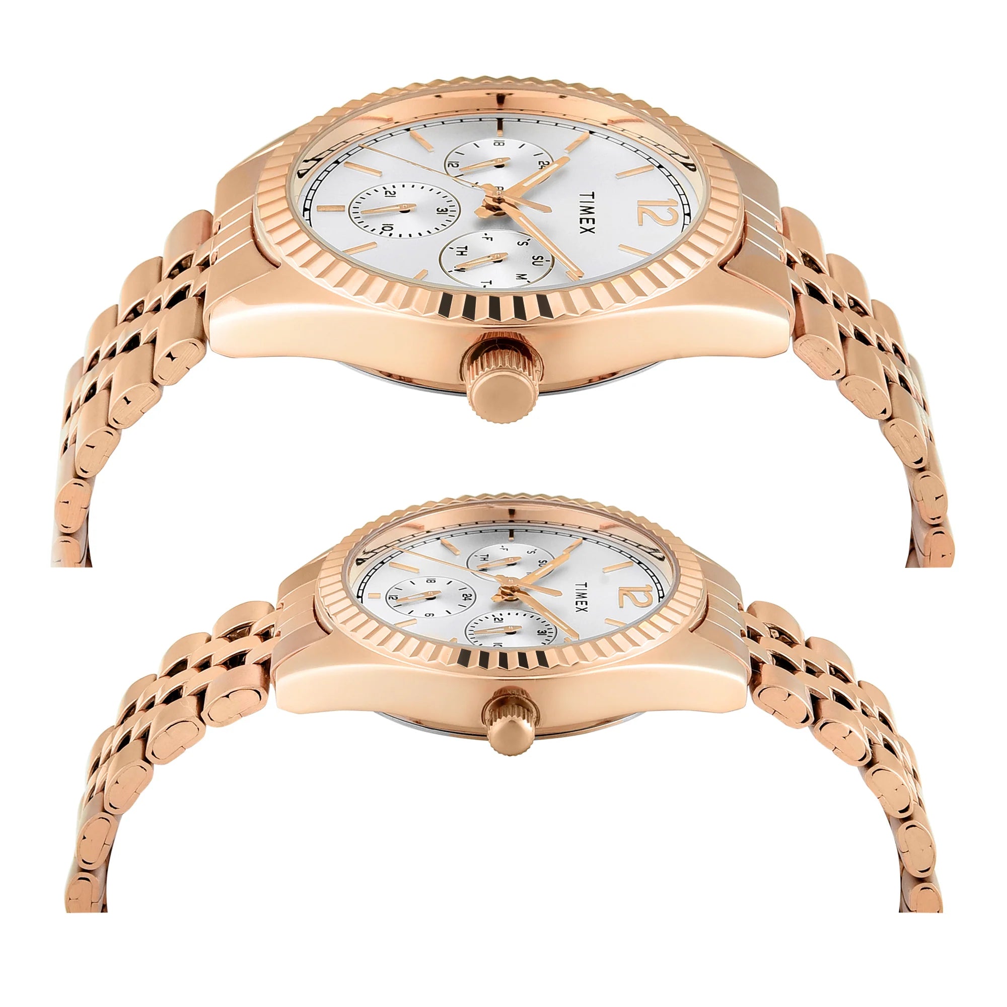 TIMEX Trendline Silver Round Dial Analog Pair's Watch - TW00PR346 - KRISHNA WATCH COMPANY
