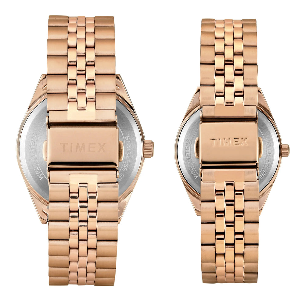 TIMEX Trendline Silver Round Dial Analog Pair's Watch - TW00PR346 - KRISHNA WATCH COMPANY