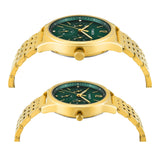 TIMEX Trendline Green Round Dial Analog Pair's Watch - TW00PR348