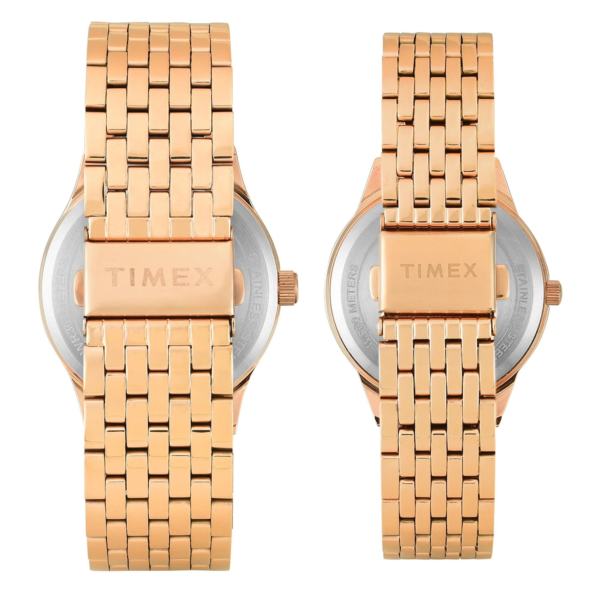 TIMEX Trendline Brown Round Dial Analog Pair's Watch - TW00PR349 - KRISHNA WATCH COMPANY