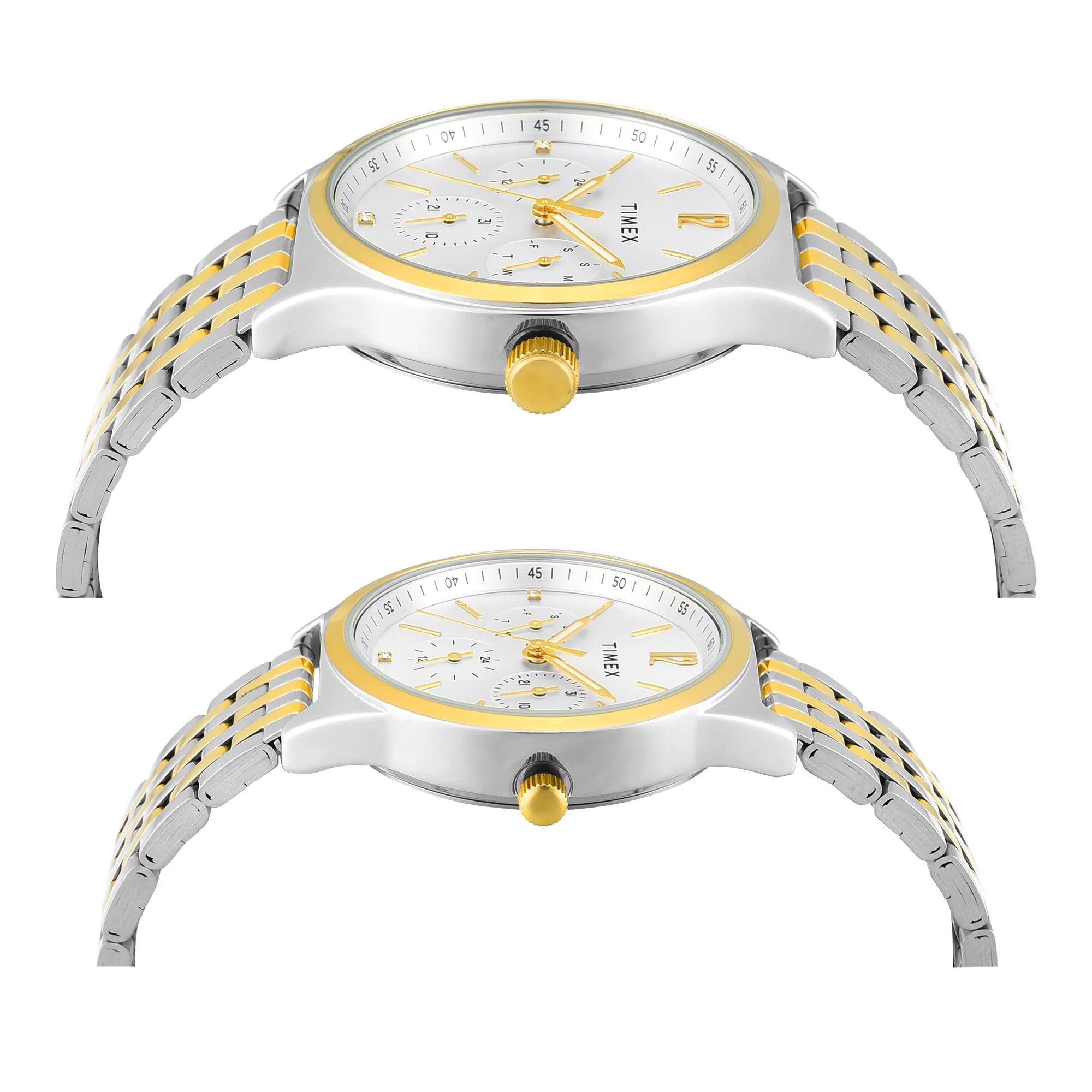 TIMEX Trendline Silver Round Dial Analog Pair's Watch - TW00PR350 - KRISHNA WATCH COMPANY
