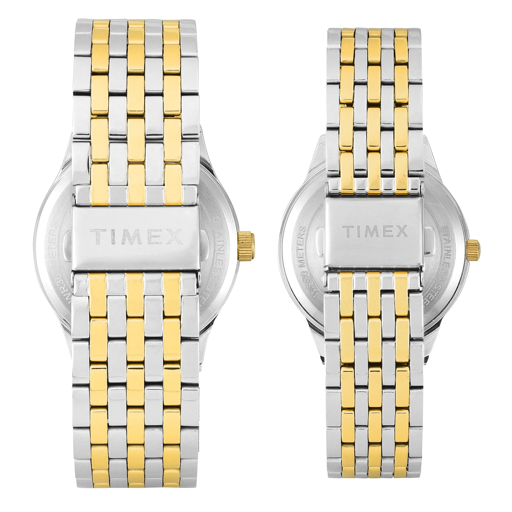 TIMEX Trendline Silver Round Dial Analog Pair's Watch - TW00PR350 - KRISHNA WATCH COMPANY