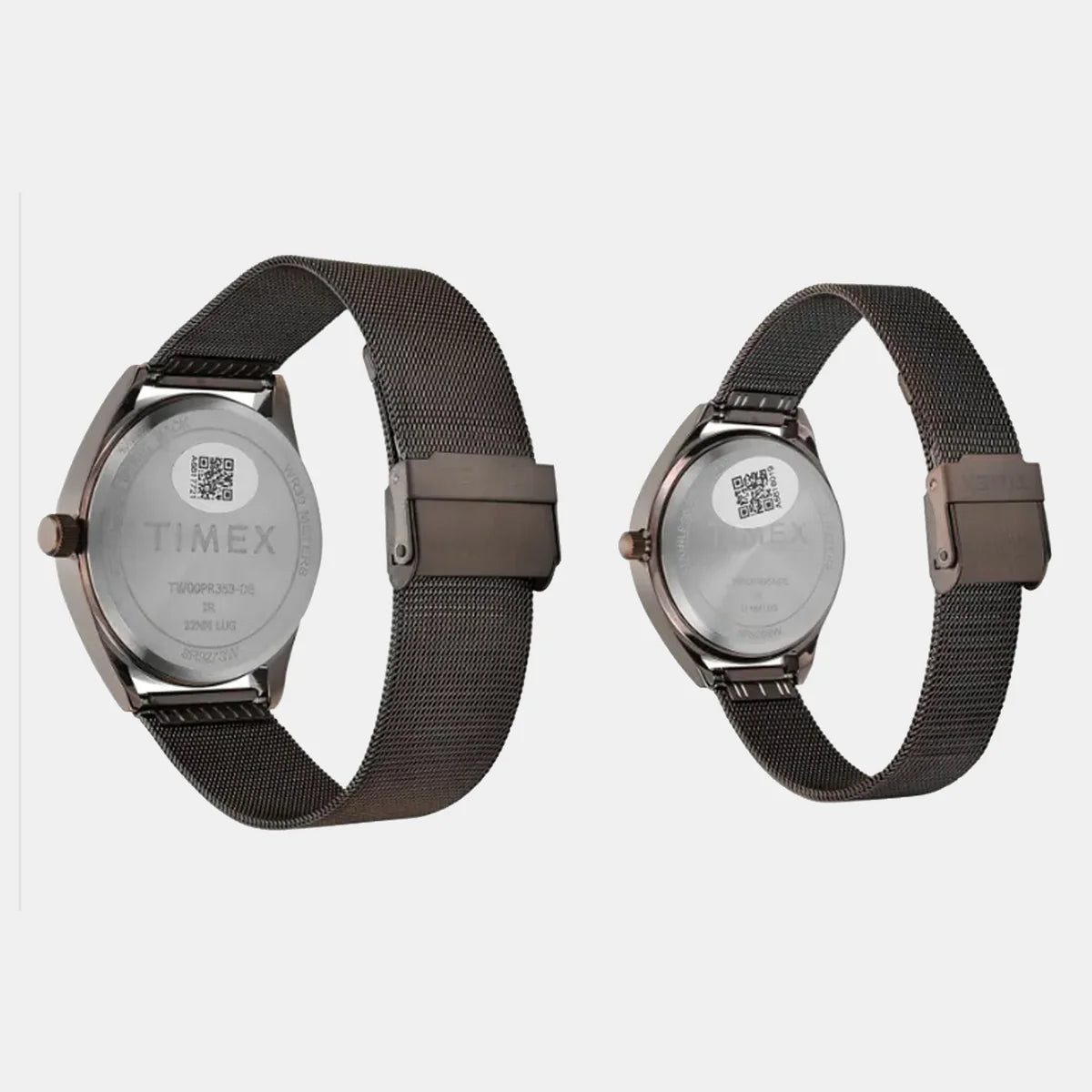 TIMEX Trendline Brown Round Dial Analog Pair's Watch - TW00PR353 - KRISHNA WATCH COMPANY