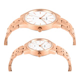 Timex Round 41mm White Dial Analog Pair Watch - TW00PR358