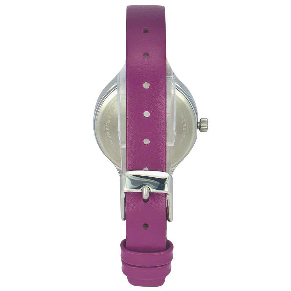 Helix By Timex Black Round Analog Leather Watch Women -TW027HL19 - KRISHNA WATCH COMPANY