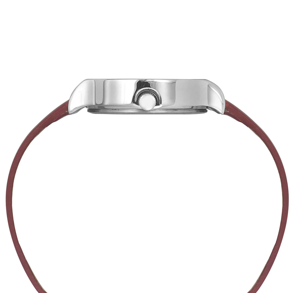 Helix By Timex Red Round Analog Leather Watch Women -TW027HL20 - KRISHNA WATCH COMPANY