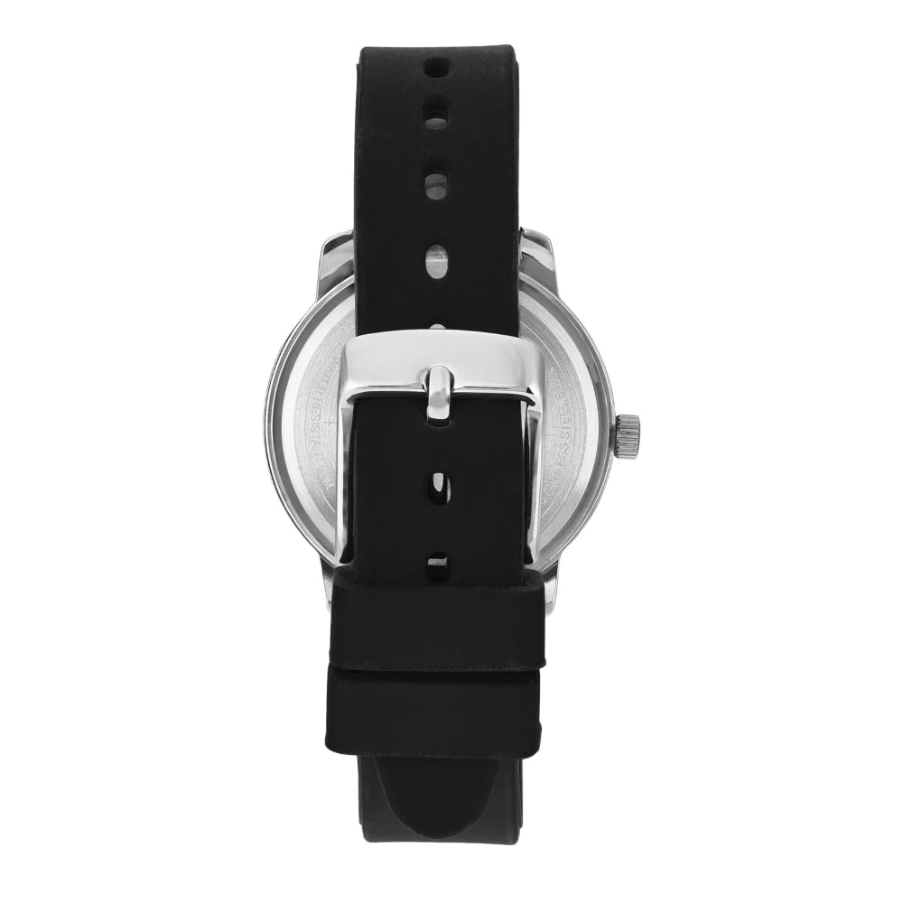 Helix By Timex Black Round Analog Silicone Watch Women -TW048HL16 - KRISHNA WATCH COMPANY