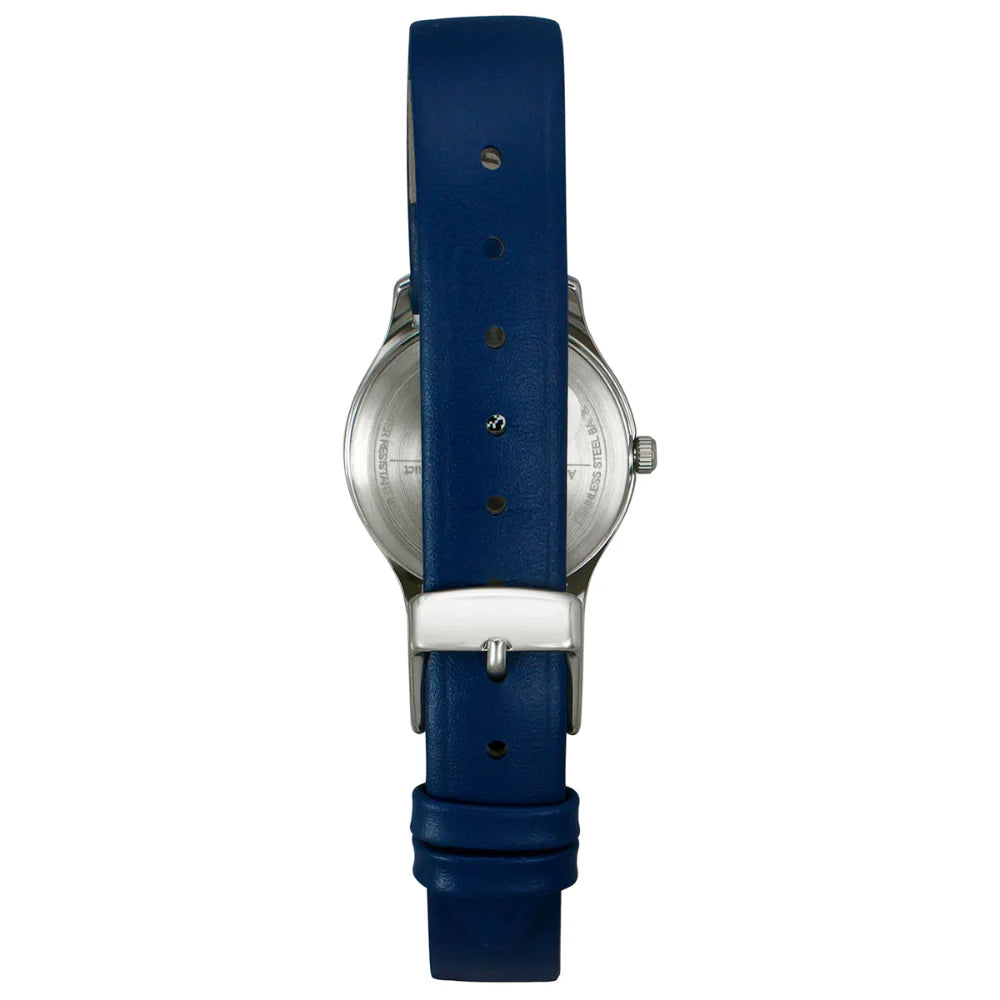 Helix By Timex Blue Round Analog Leather Watch Women -TW051HL00 - KRISHNA WATCH COMPANY