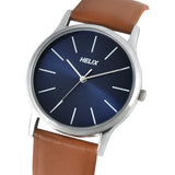 Helix By Timex Blue Round Analog Leather Watch Men - TW054HG02