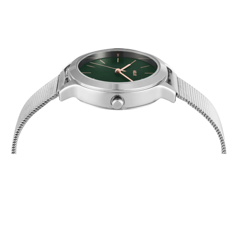 Helix By Timex Green Round Analog Stainless Steel Watch Women -TW055HL03 - KRISHNA WATCH COMPANY