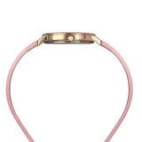 Helix By Timex Silver Round Analog Leather Watch Women -TW056HL06T