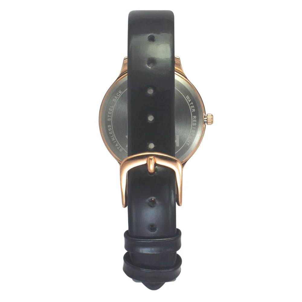 Helix By Timex Rose Gold Round Analog Leather Watch Women -TW060HL02T - KRISHNA WATCH COMPANY