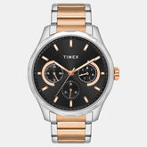 Timex Men's Black Round Chronograph Stainless Steel Watch TW0TG7622