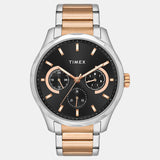 Timex Men's Black Round Chronograph Stainless Steel Watch TW0TG7622