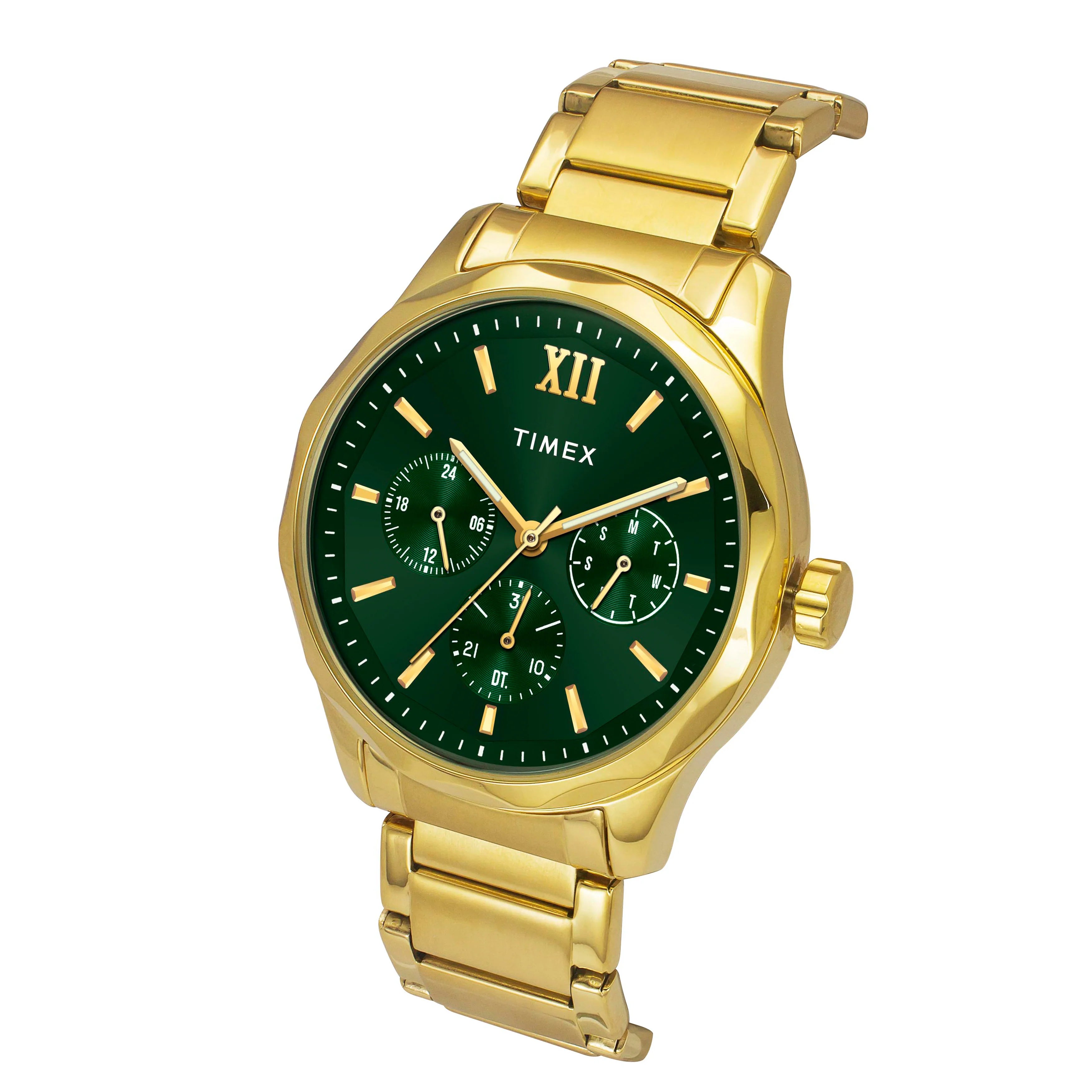 Timex Men Green Round Dial Analog Watch - TW0TG7635 - KRISHNA WATCH COMPANY