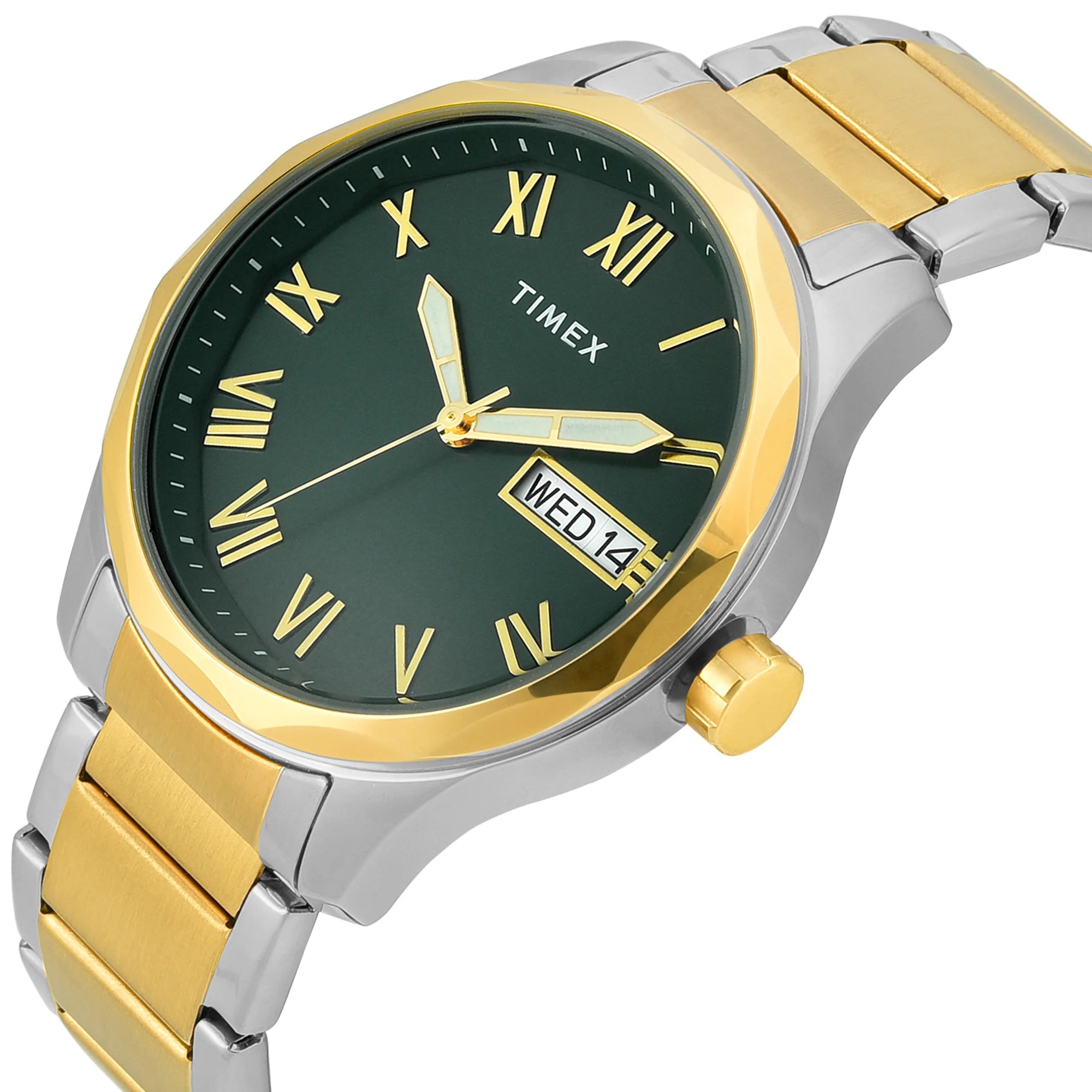 Timex Full Roman Green Dial Astrological Men's Watch - TW0TG7641 - KRISHNA WATCH COMPANY